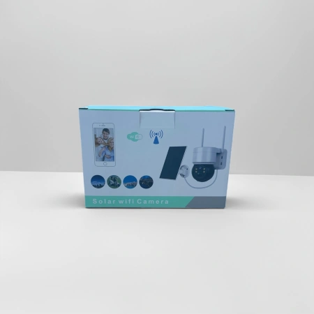 White packaging box, solar WiFi camera, high-definition night vision, remote monitoring, waterproof outdoor White packaging box, solar WiFi camera, high-definition night vision, remote monitoring, waterproof outdoor